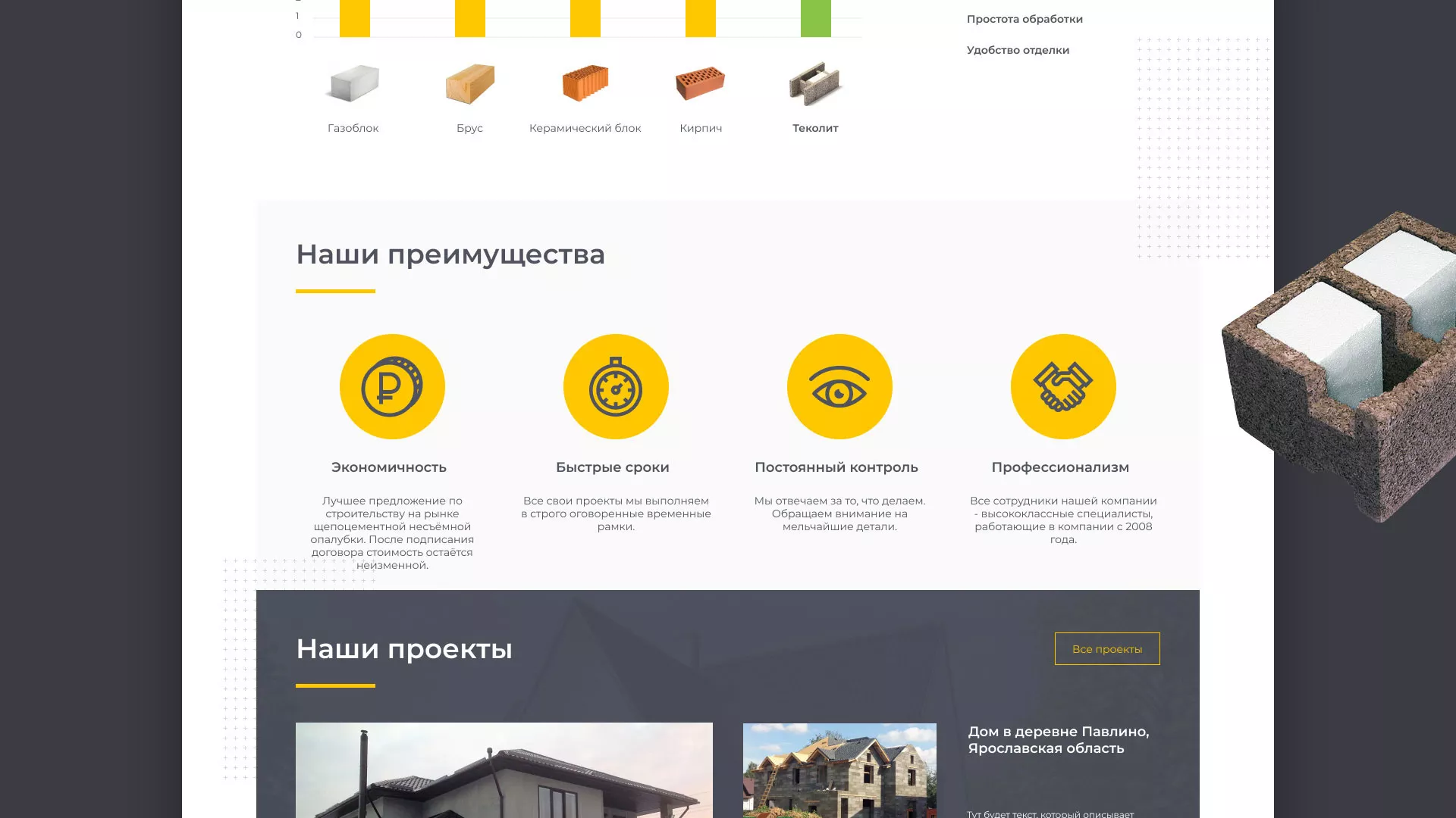 Создание сайта для строительной компании «ЭКОДОМ» в Спасске-Рязанском