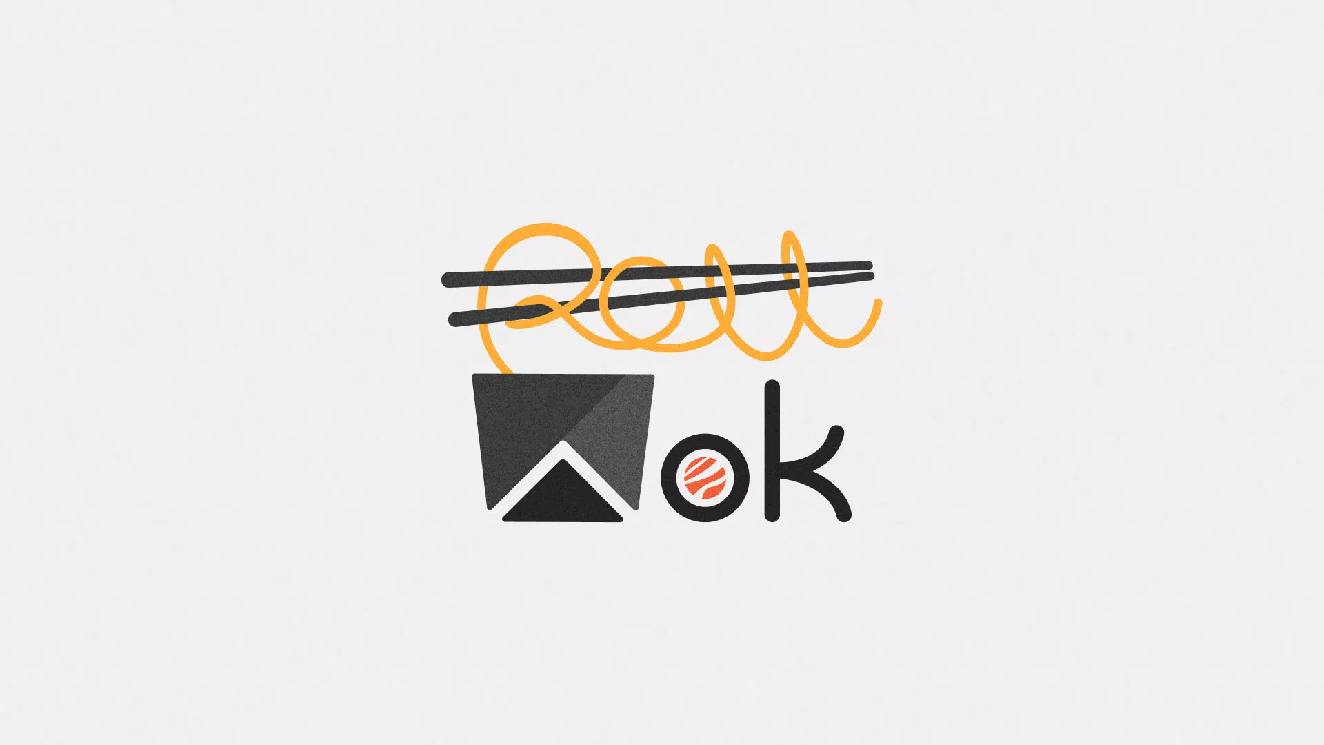 Разработка логотипа суши-бара «Roll Wok Club» в Спасске-Рязанском